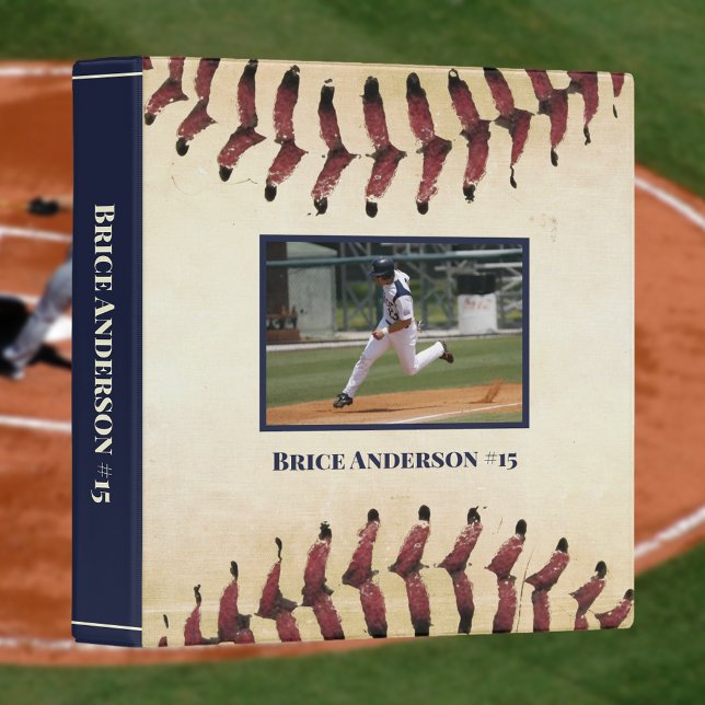 Baseball Photos Rustic Memory 1" Scrapbook Binder (Creator Uploaded)