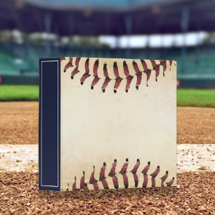 Baseball Photos Rustic Memory Scrapbook 3 Ring Bin Binder