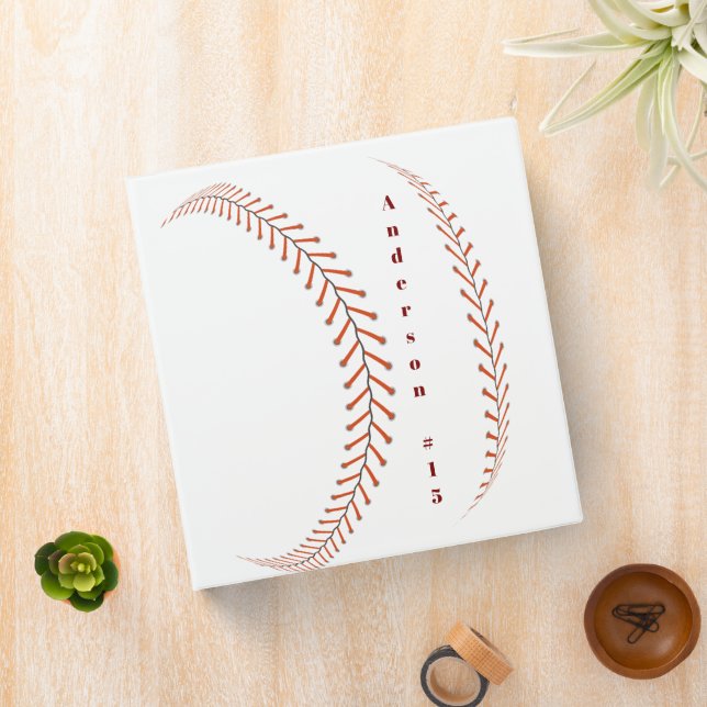 Baseball Photos Rustic Memory Scrapbook Binder (In Situ)