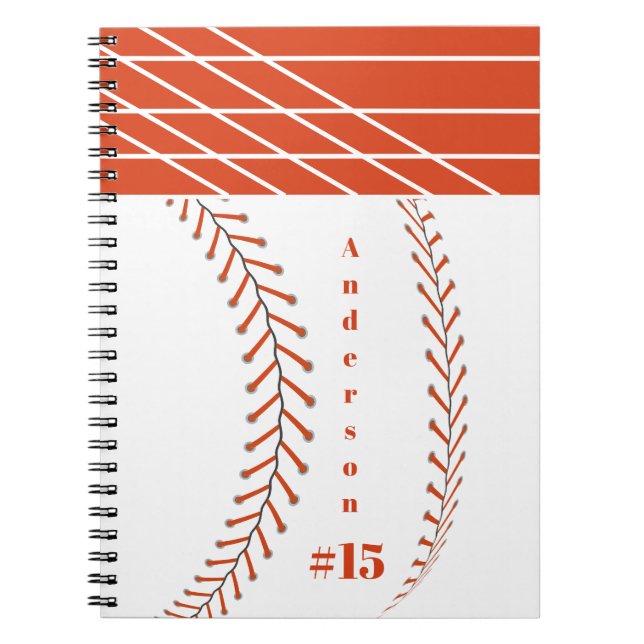 Baseball Photos Rustic Memory Scrapbook Notebook (Front)