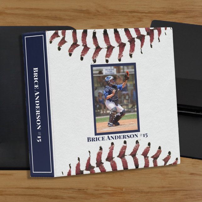 Baseball Photos Rustic Scrapbook VERTICAL Binder (Creator Uploaded)