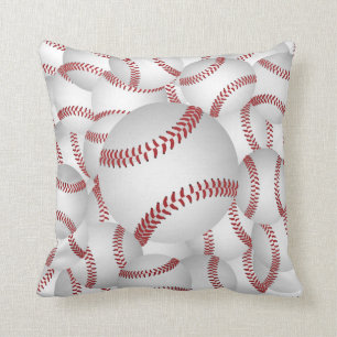 baseball pile throw pillow
