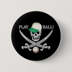 Baseball Pirate button