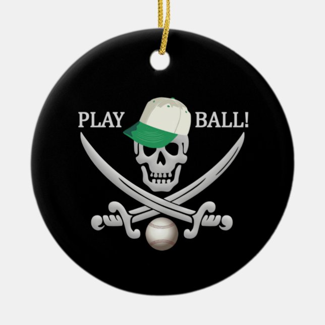 Baseball Pirate ornament (Front)