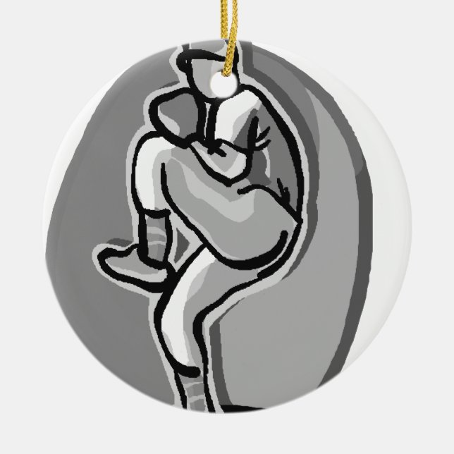 Baseball Pitcher Ceramic Ornament (Front)
