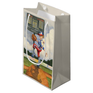 Baseball Pitcher on Mound by Jay Throckmorton Small Gift Bag