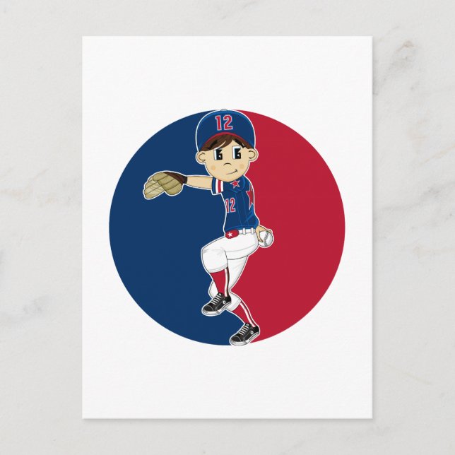 Baseball Pitcher Postcard (Front)