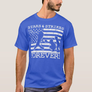 Baseball Pitcher Stars and Strikes American Flag G T-Shirt