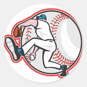 Baseball Pitcher Stickers