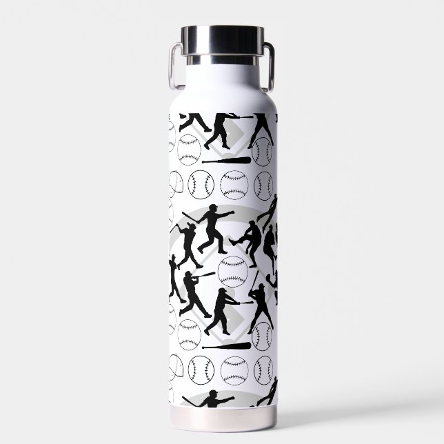 Baseball play pattern.w water bottle (Front)