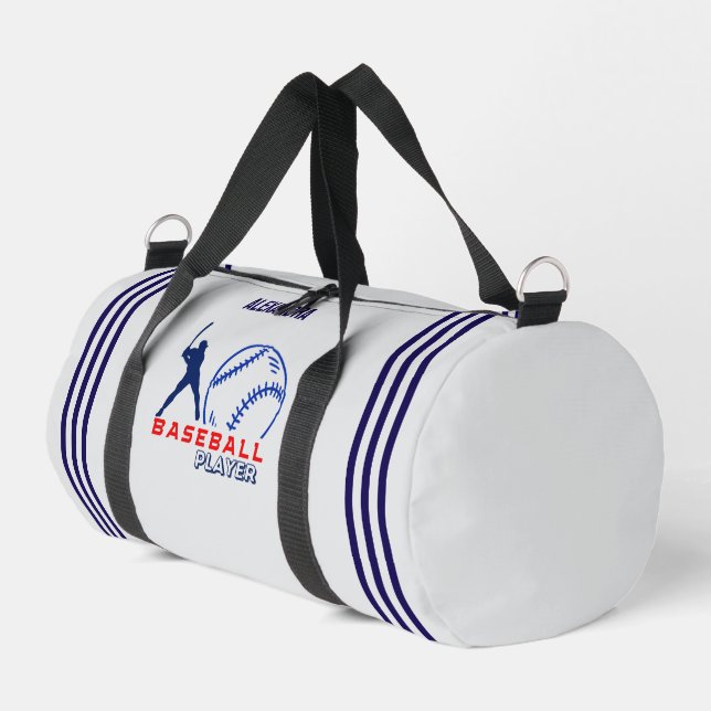 Baseball Player, Birthday Gift, Team Duffle Bag (Left Corner)