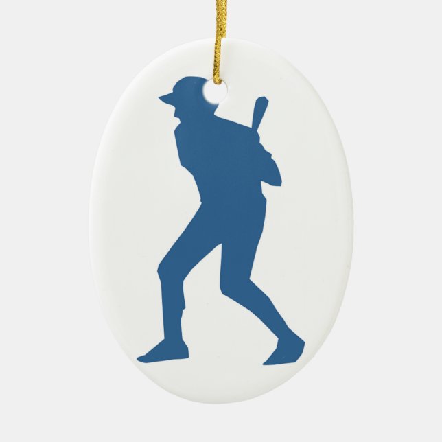 BASEBALL PLAYER CERAMIC ORNAMENT (Front)