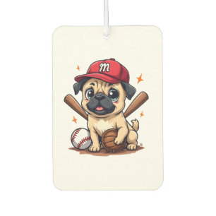 Baseball Player Coach Pug Dog Lover Pug Mom Air Freshener