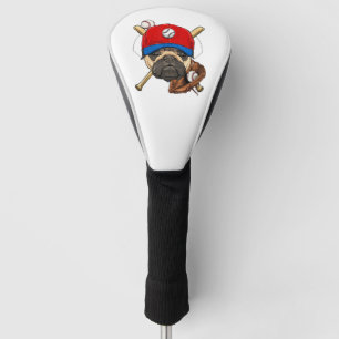 Baseball Player Coach Pug Dog Lover Pug Mom Golf Head Cover