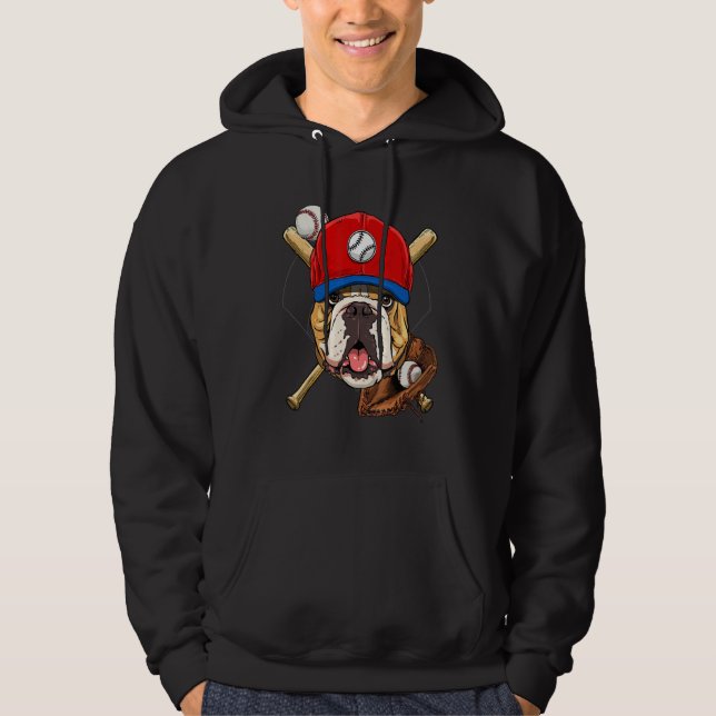 Baseball Player Coaches American Bulldog Pitcher C Hoodie (Front)