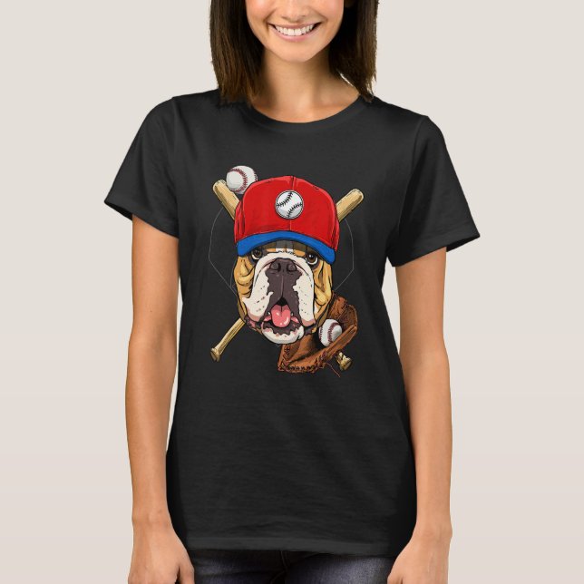 Baseball Player Coaches American Bulldog Pitcher C T-Shirt (Front)
