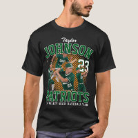 Baseball Player Custom Photo Retro Bootleg Green