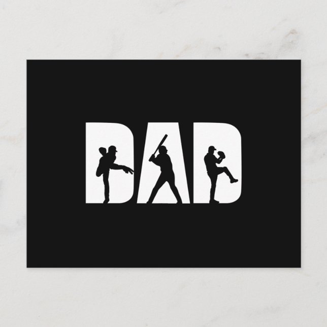 Baseball Player Dad Baseball Lovers Men Father Day Postcard (Front)