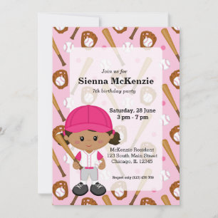 Baseball player invitation