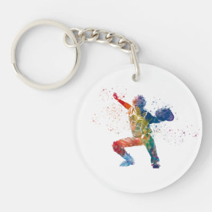 baseball player keychain