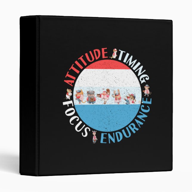 Baseball Player Mindset - Red White Blue Binder (Front/Spine)