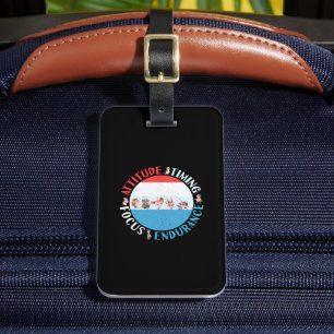 Baseball Player Mindset - Red White Blue Luggage Tag