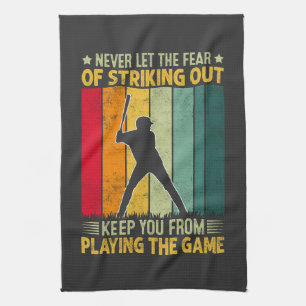 Baseball Player Motivation Kitchen Towel