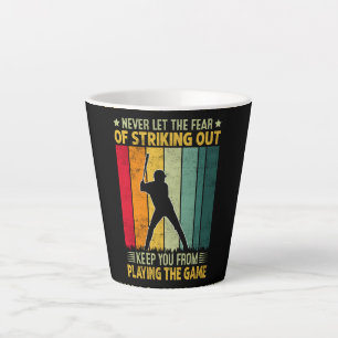 Baseball Player Motivation Latte Mug