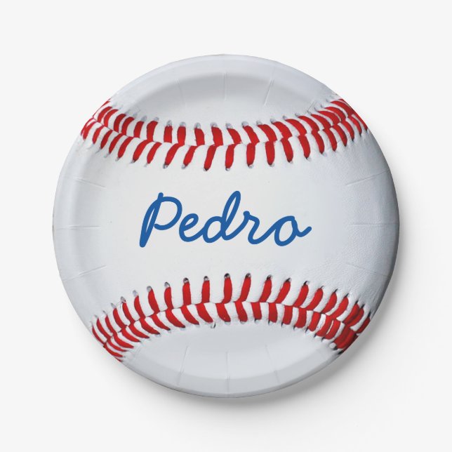 Baseball Player Name Signature Personalized Paper Plate (Front)