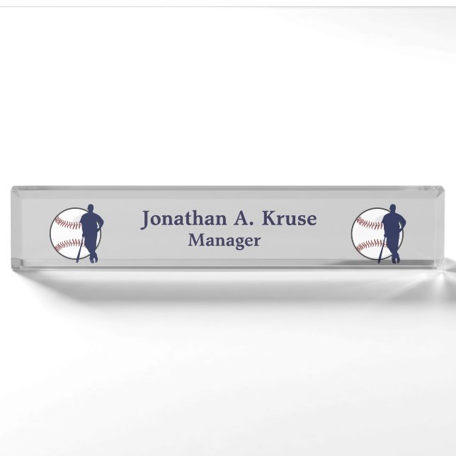 Baseball Player Nameplate (Front)