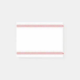 Baseball Player or Coach Red Baseball Stitches Post-it Notes