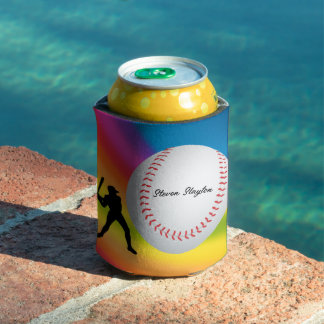 Baseball Player or just a Fan personalize Can Cooler