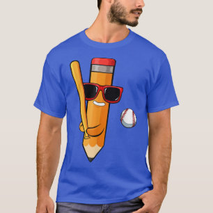 Baseball Player Pencil Back To School Cute Sport S T-Shirt