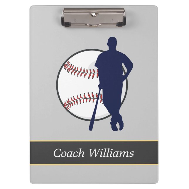Baseball Player Personalized Clipboard (Front)