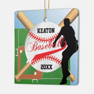 Baseball ⚾ Player (Pitcher) Ceramic Ornament