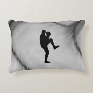 Baseball Player Pitcher Windup Accent Pillow