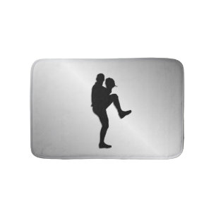 Baseball Player Pitcher Windup Bath Mat