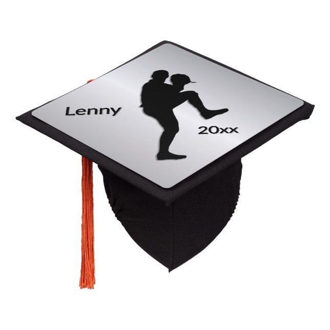 Baseball Player Pitcher Windup Graduation Cap Topper (Angled)