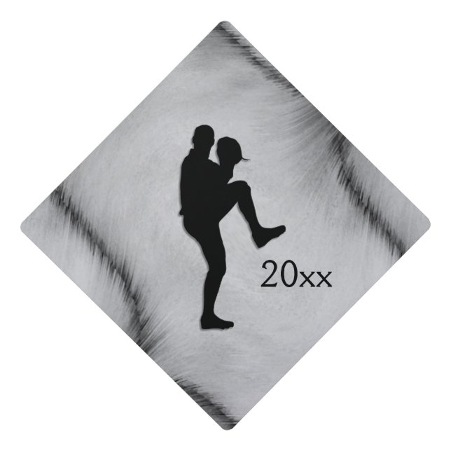 Baseball Player Pitcher Windup Graduation Cap Topper (Front)