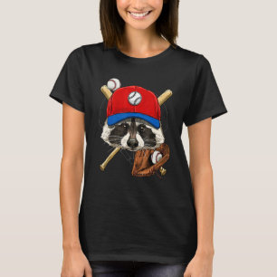 Baseball Player Raccoon Pitcher Catcher Baseball C T-Shirt