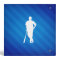 Baseball Player; Royal Blue Stripes