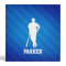 Baseball Player; Royal Blue Stripes