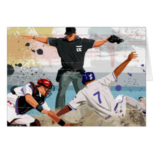 Baseball player safe at home plate
