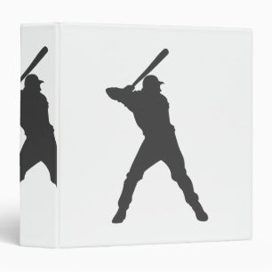 Baseball player silhouette binder