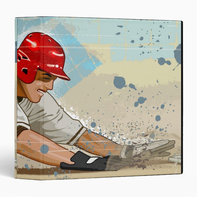 Baseball Player Sliding Binder (Front/Spine)