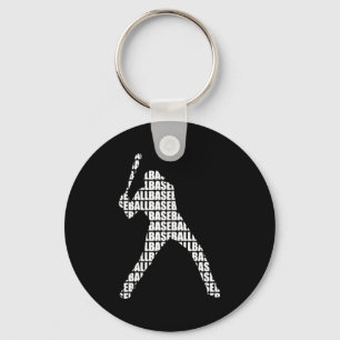 Baseball Player Softball Player Team Sport Funny T Keychain
