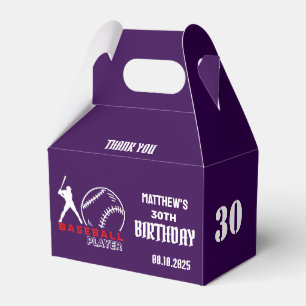 Baseball Player, Team, Birthday Favour Box