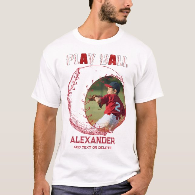 Baseball Player, Team Supporter Little Kids League T-Shirt (Front)