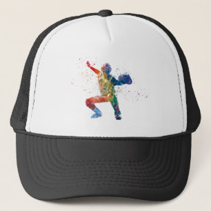 baseball player trucker hat