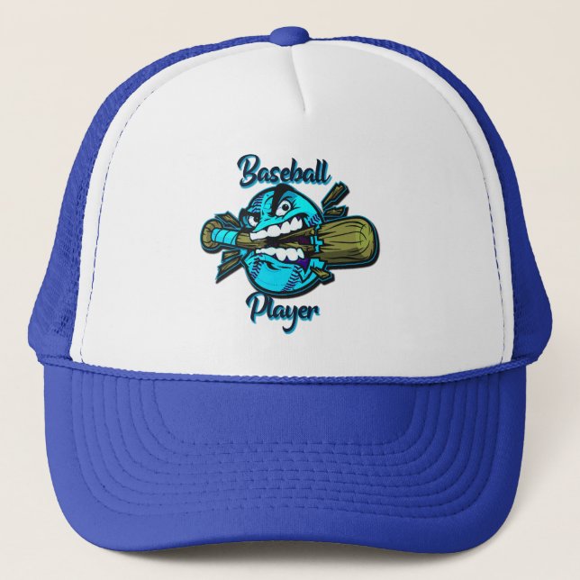 Baseball player trucker hat (Front)